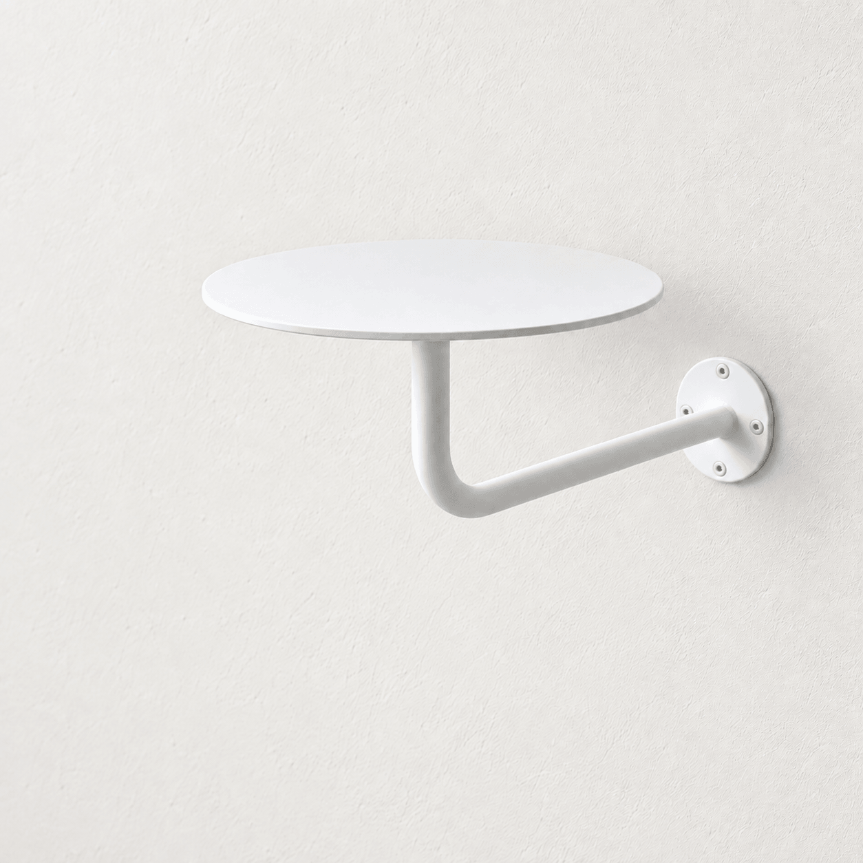 Table murale · Ø 40 × H 28 cm — Le plateau et son support